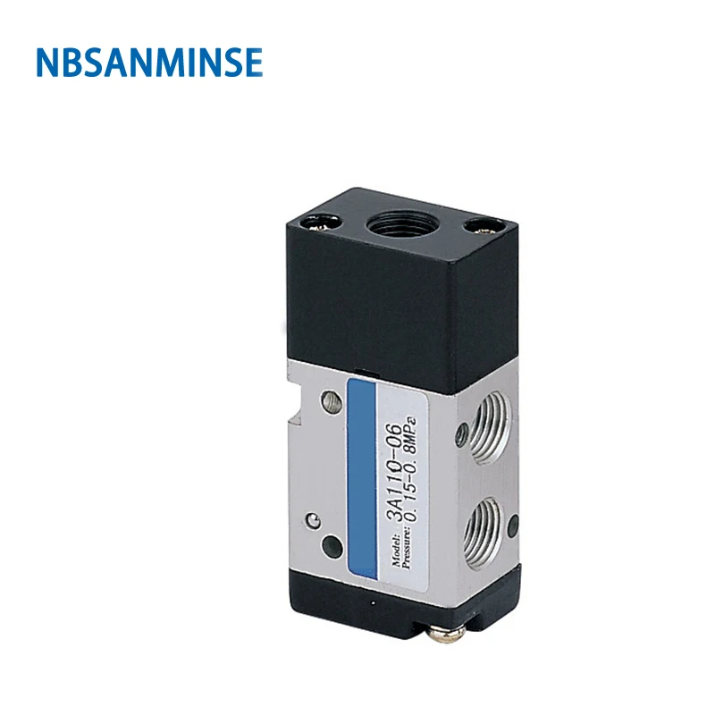 NBSANMINSE 3A110 3A120 1/8 Air Pneumatic parts air Control Valve Two Position Three Way AirTAC Type Air Valve Low Pressure