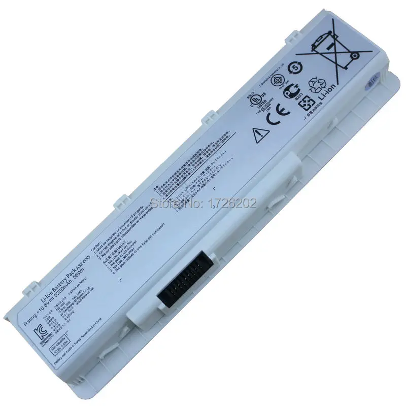 5200MAH Laptop battery for Asus A32-N45 A32-N55 N45 N45E N45F N45J N45JC N45S N45SF N45SJ N45SL N55 N55E N55S N55SL N75 N75E