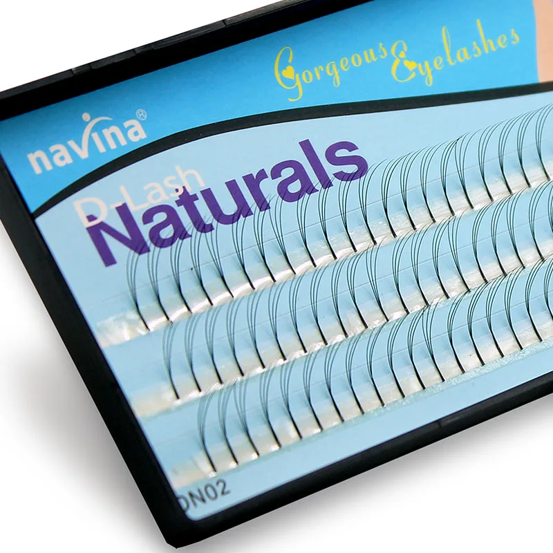 Navina Professional 3D Volume Effect Eyelash Extension Individual Eyelashes Long Black Makeup False Eye Lash 0.10 C Curl Cilia