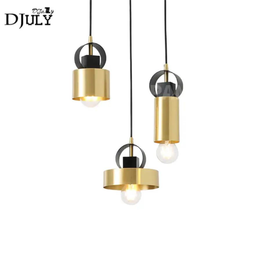 

nordic cylinder copper led pendant lights for dining room villa bedroom designer kitchen fixtures home deco suspension luminaire