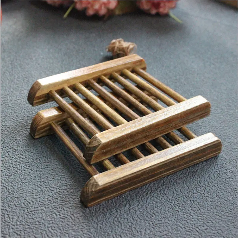 Convenient 12*9CM Wooden Soap Dish Box Container Tub Durable Soap Holder Storage Cup Rack For Bathroom Fixture F20173252