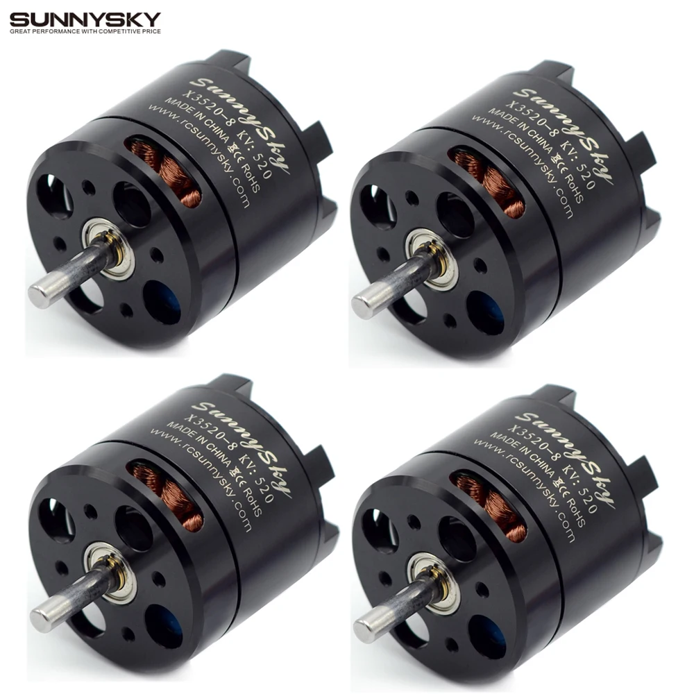 4 pz/lotto SUNNYSKY X3520 KV520 KV720 880KV Outrunner Brushless Servo Motore per Rc FPV Quadcopter droni