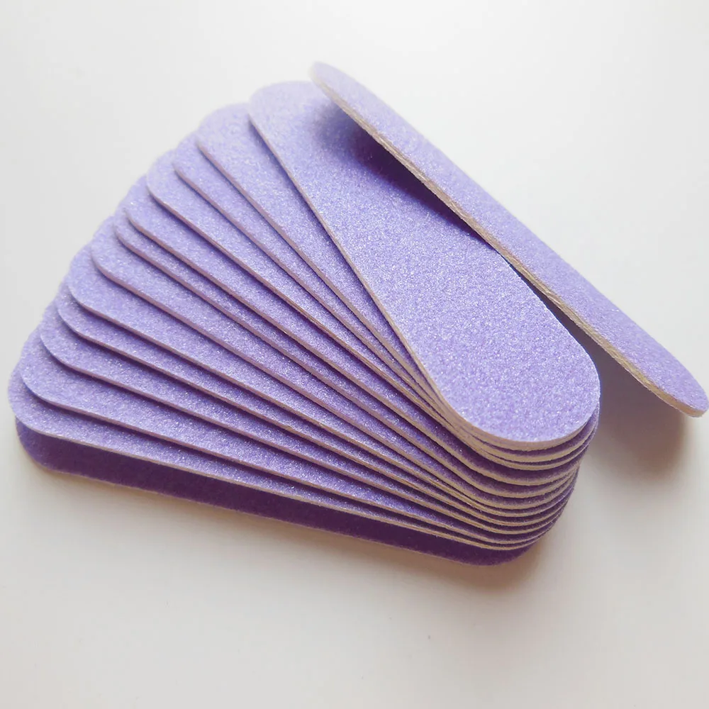 500 pcs  purple mini wood nail file  baby nail file  wooden emery board nail art tool