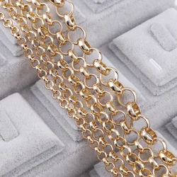 5 6 7 8 10mm Link Opened Aluminum Rolo Chains Loop Link Metal For Accessories Bracelet Necklace Cable  Diy Jewelry Findings