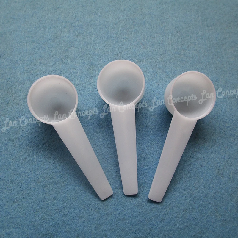 100pcs/lot 5 gram / 9ML Plastic Scoop 5g PP Measuring Spoon - 78x28x23mm white Free shipping