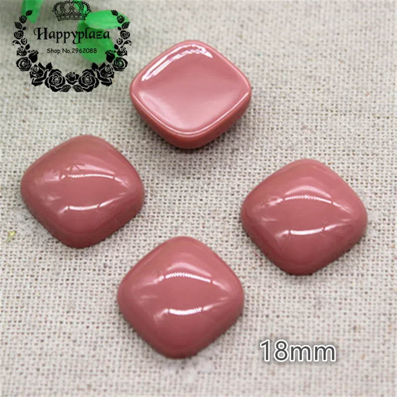 20pcs 18mm New Resin Korea Square Flatback Cabochon DIY Handmade Button/Hair Ornament/Jewelry Decoration Accessories