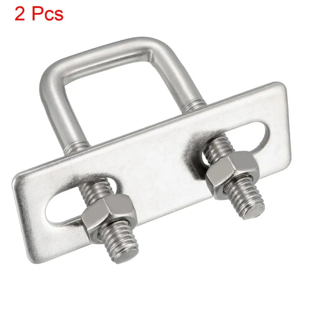 

Uxcell 2pcs M6 Square U-Bolts Stainless Steel for 20mm 25mm 30mm 31mm 35mm 40mm 45mm Pipe Dia Nut Bolt w Nuts Frame Straps