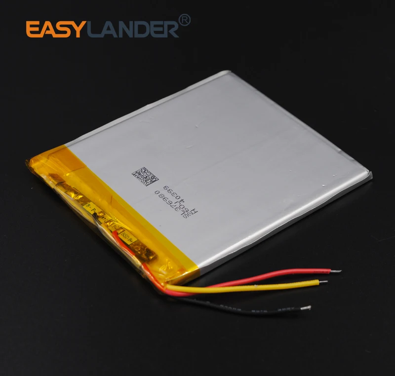 3wires 3.7V 2100mAh 376980 Rechargeable Lithium Li-ion Polymer Battery