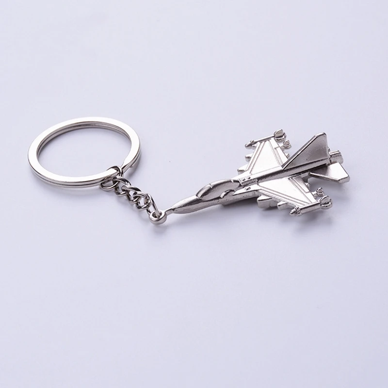 Metal F16 Fighter Plane Keychain Cool Battleplane Keyring For Military Fan 20pcs/Lot