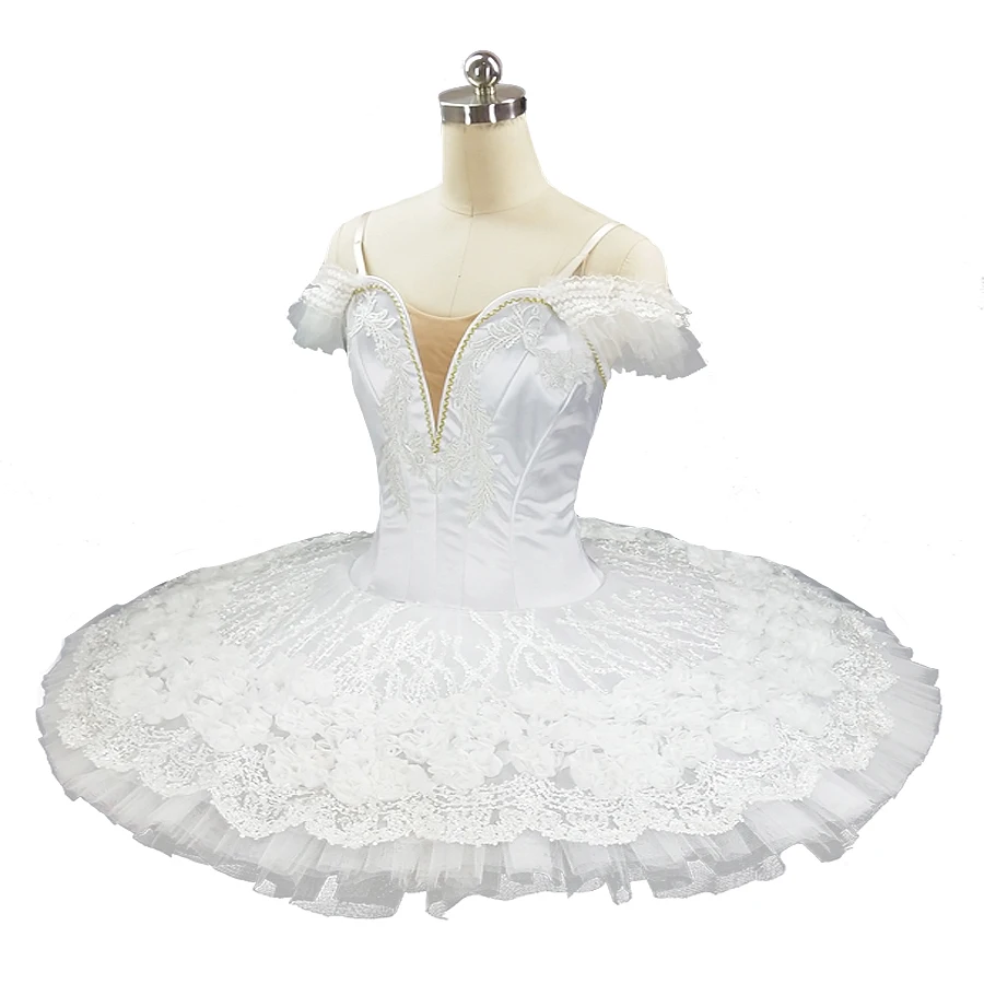 Platter tutu white swan lake professional tutu Flower Fairy women pancake ballet tutu performance sleeping Beauty ballerina tutu