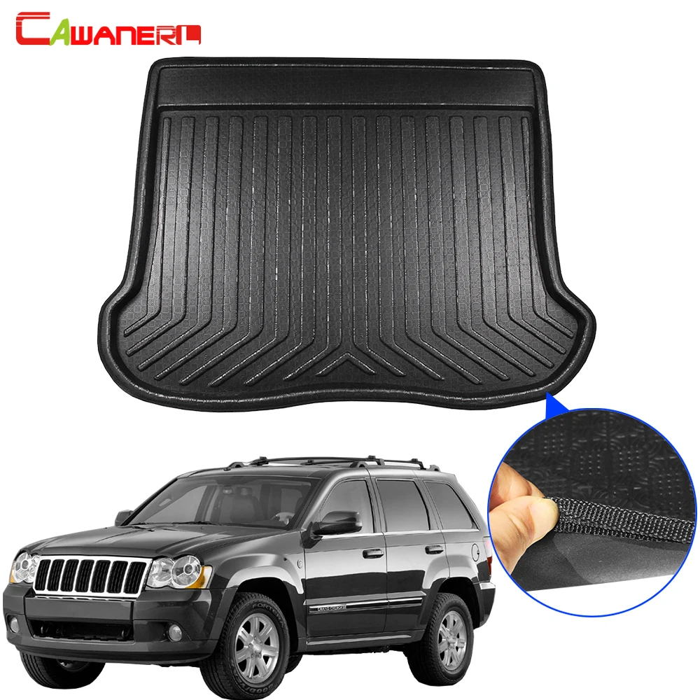 

Cawanerl For Jeep Grand Cherokee Car Tail Trunk Mat Liner Boot Floor Tray Kick Carpet Cargo Mud Pad 2008 2009 2010 2011 2012