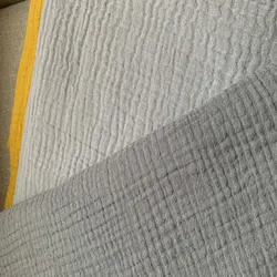 200 Meters Natural 100% Cotton Double Crinkle Gauze Voile Fabric 135 Cm Width 130 Gsm For Baby Sewing Small Wholesale CD04A