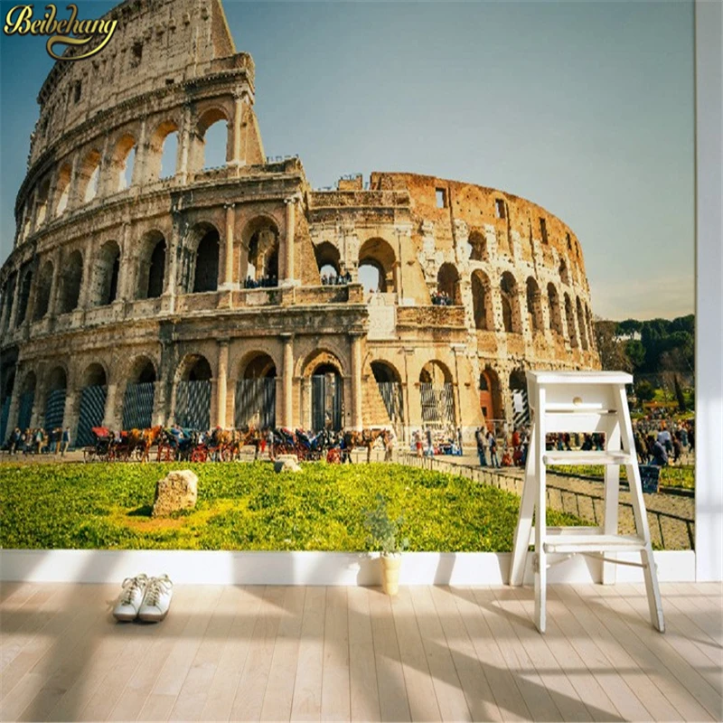 beibehang Roman architecture Photo Wall Paper Roll Tv Background 3d Wallpaper Seamles Wall Murals Papel De Parede Para Sala Room