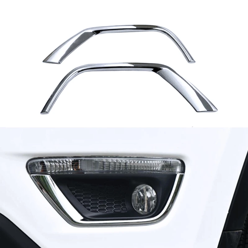 

For Jeep Compass 2017 2018 ABS Chrome Front Head Fog Light Eyelid Eyebrow Foglight Lamp Exterior Protective Frame Cover Trim