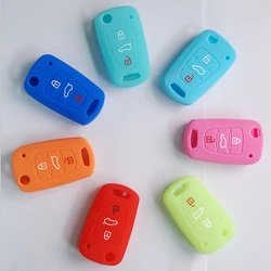Emaicoca Silicone Car Keychain Key jacket cover case shell case for kia Stonic Rio sportage ceed sorento cerato K2 K3 K4 K5 KX3