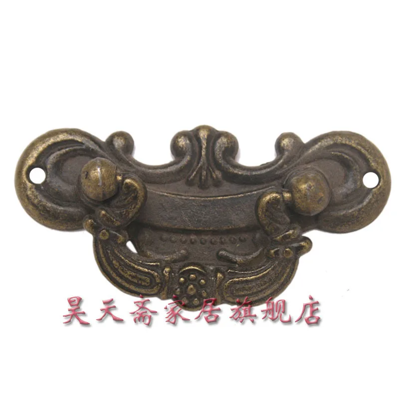 

[Haotian vegetarian] antique copper handle / copper engraving / antique furniture copper fittings HTD-087