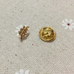 10pcs/lot Acacia Sprig Masonic Akasha leaf brooches and pins Freemason Lapel Pin Masons Small Mini Cute badge