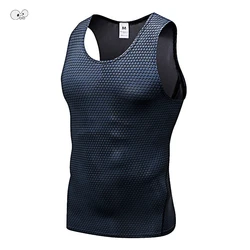 Camiseta sin mangas de compresión para hombre, ropa deportiva de secado rápido, chaleco fresco de verano para correr, novedad de 2020