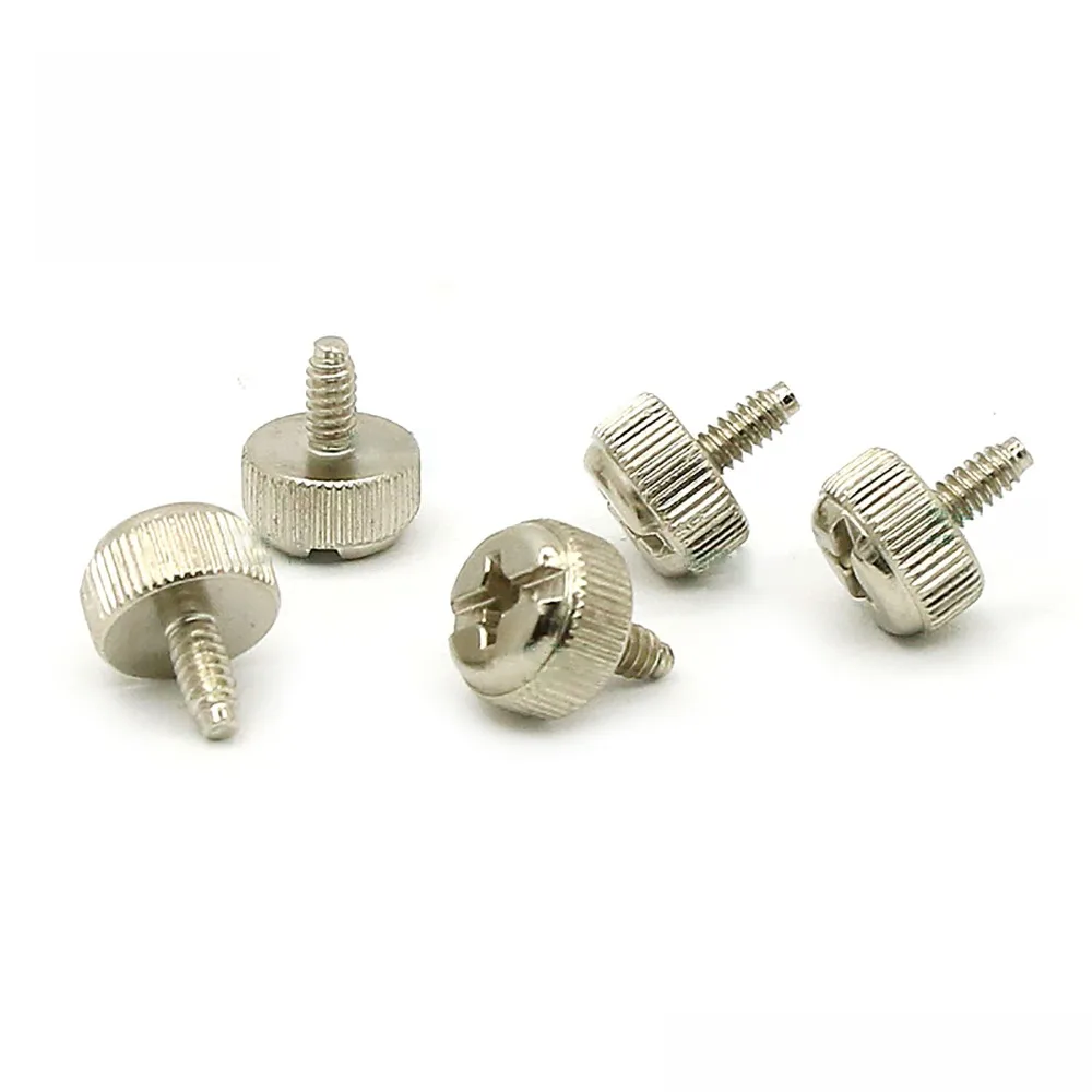 5/10/20Pcs 6-32*7.5 American Standard Thumb Screw Thread Teeth Computer PC Case Toolless Adjustment Screw Nickel Plated