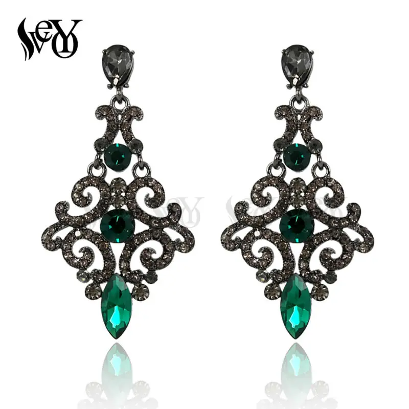 VEYO Fashion Jewelry Full of Rhinestone Luxury Earrings Crystal Drop Earrings For Women Hot Sale Top Quality