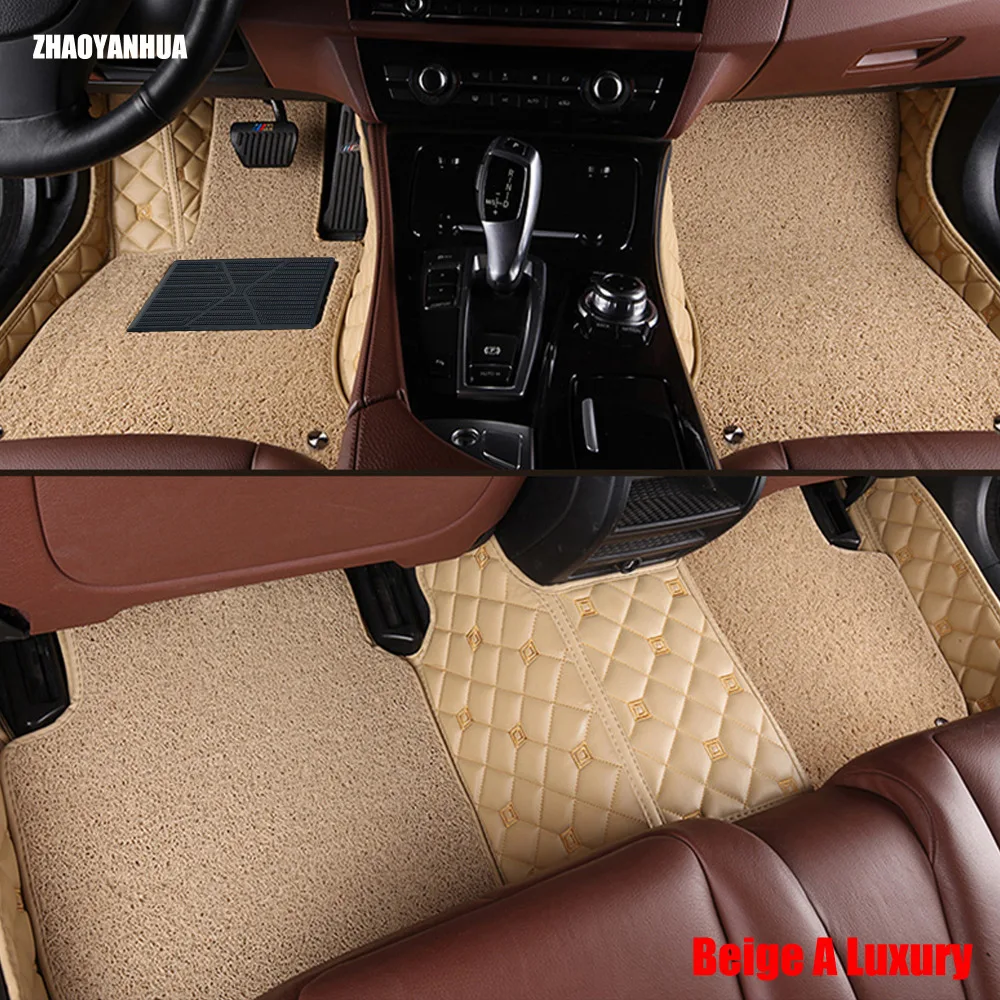 ZHAOYANHUA Car floor mats for Toyota Sequoia 4Runner5D heavy duty all weather car-styling leather carpet floor liners(2008-now)