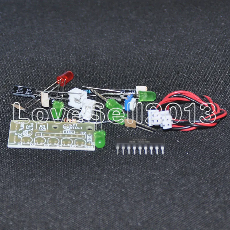 1Set Elektronika KA2284 DIY Kits Audio Level Indicator Suite Trousse Electronic Parts 5mm RED Green LED Level Indicating 3.5-12V