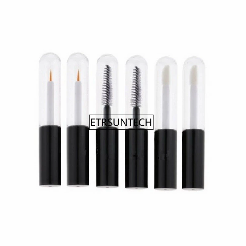 

100pcs 4ml Portable Empty Tubes Eyeliner Lip Gloss Mascara Tubes Rubber Inserts Funnels For Refillable Bottles F2973