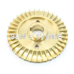 Water Pump Spare Part Solt Hole Double Side Brass Impeller Wheel 60mm Dia  60 x 12 x 6.4mm