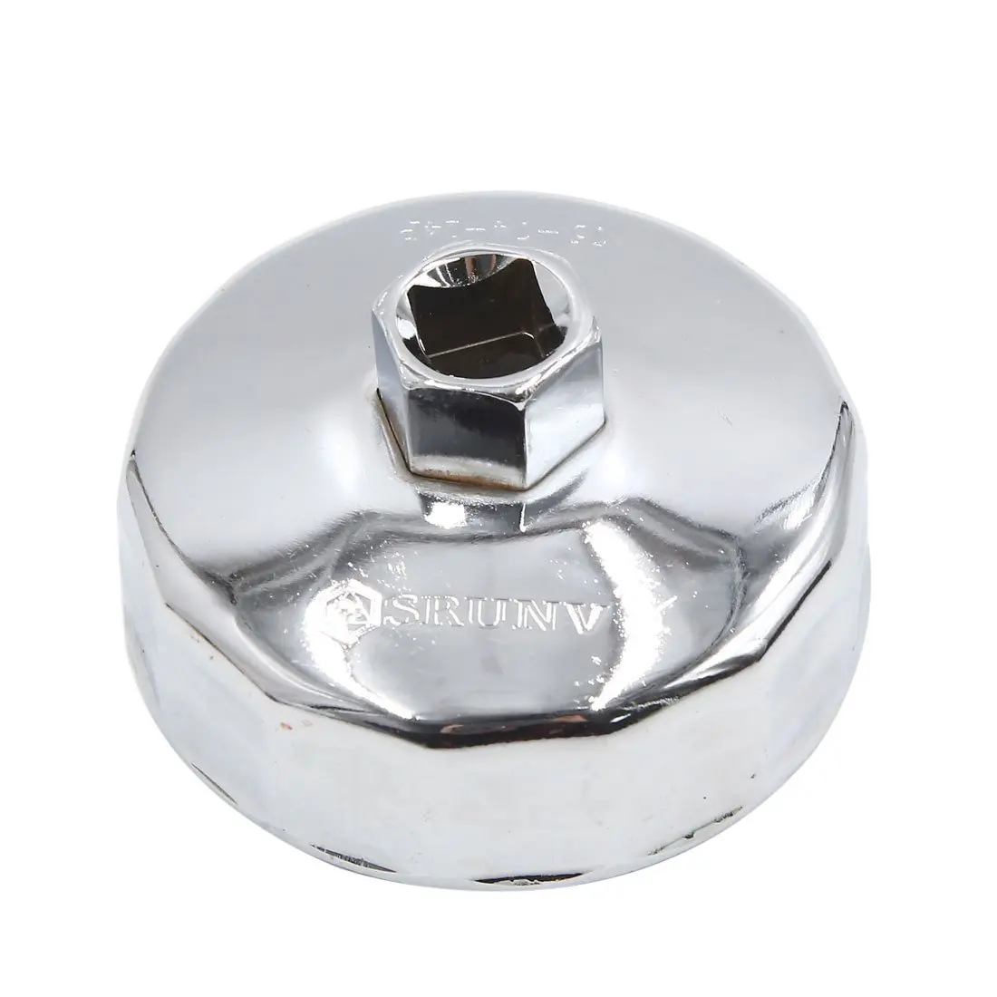 uxcell 75mm 14 Flutes Silver Tone Metal Car Oil Filter Cap End Wrench Socket Remover Auto Tool  Car Accessories