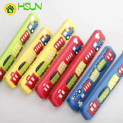 2 stuks kleine trein zacht rubber cartoon veiligheid handvat kinderkamer rood geel blauw groen lade trein handvat kleuterschool deur