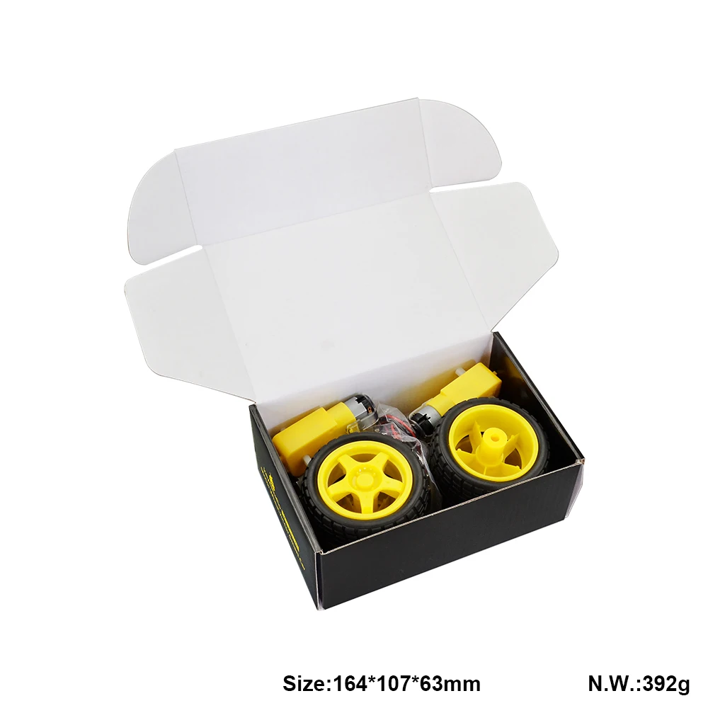 Picture 6: Keyestudio Robot Tool Kit Motor Wheel Kit 4 TT motors+ 4 wheels+ fixed parts For Arduino Robot Car DIY Projects