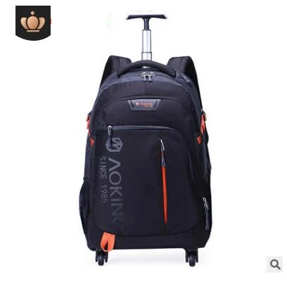 Men wheeled backpack for Travel trolley bags Rolling Luggage backpack bags on wheels Business Cabin Travel trolley bag suitcase