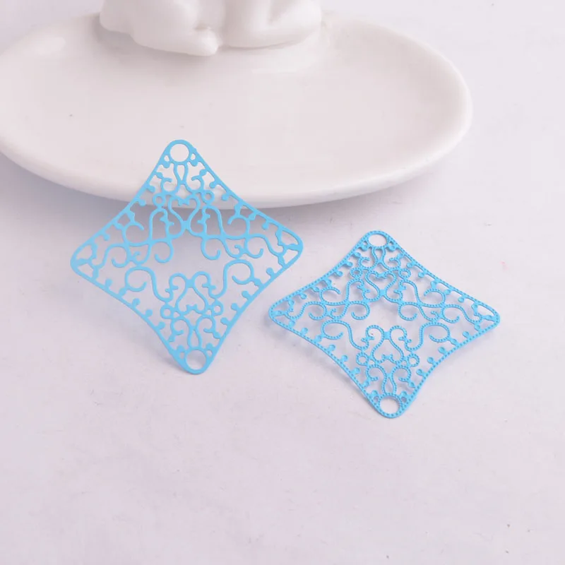 30 Stück AB3027 46*52mm Quadratische Charms Filigrane Hohle Verbindungsstücke DIY Schmuckteile – Detail 10