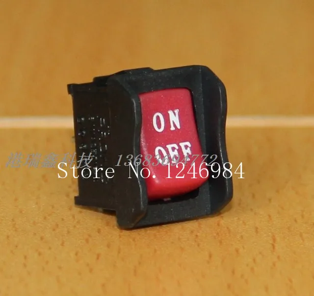 [SA]AC power switch Pyunik PRONIC siding with anti- feet single touch of red boat type switch--100PCS/LOT