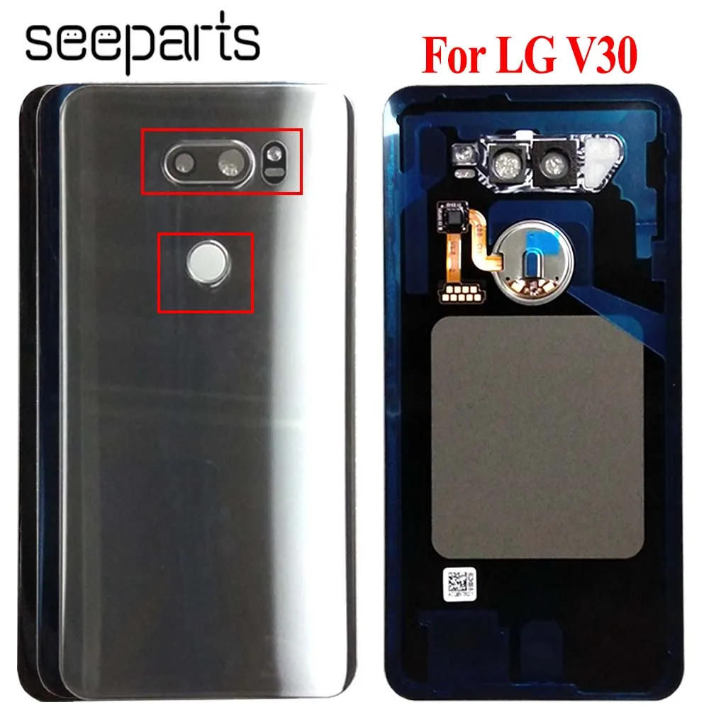 Задняя крышка батарейного отсека для LG V30 Задняя стеклянная крышка для LG V30 H930DS VS996 Крышка батарейного отсека + инструменты запасные части