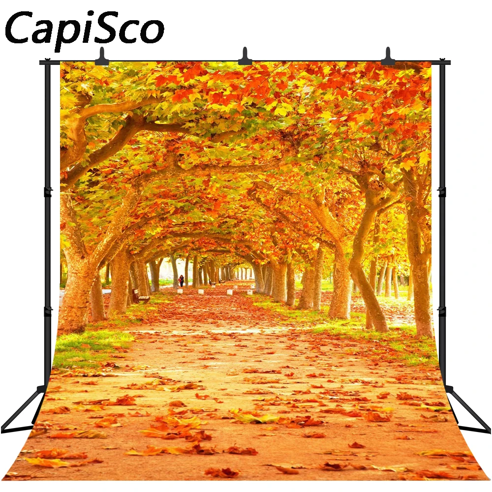 Каписко фон для фотосъемки осенние листья красивый парк снов естественный фон для фотостудии Фотофон