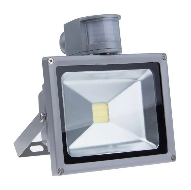 led flood light spotlight lamp 50W motion detective sensor 220V 10W20W 30W street lamp floodlight outside lights with PIR sensor