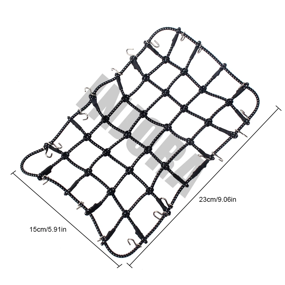 INJORA 1PCS Black Red Elastic Luggage Net for 1:10 RC Rock Crawler TRX-4 D90 AXIAL SCX10 RC Car Accessories