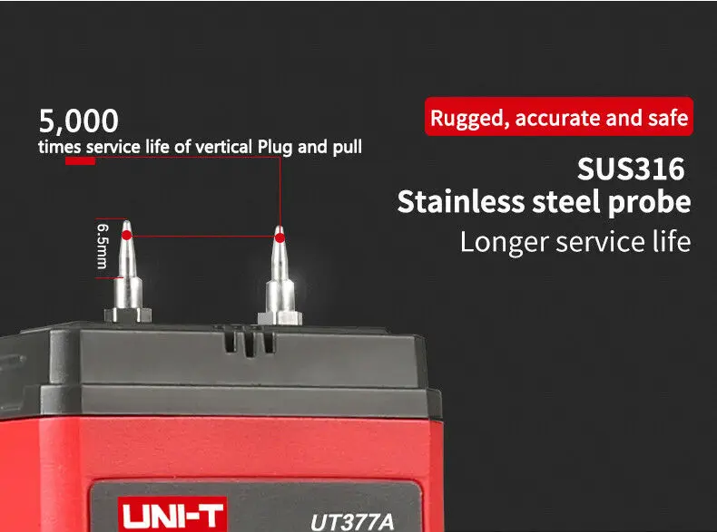 UNI-T UT377A Wood Moisture Meter Digital Hygrometer Humidity Tester For Wood Data Hold