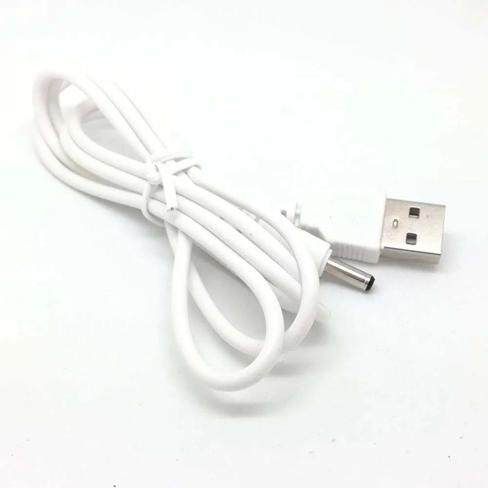 10 قطعة الأبيض USB 2.0A الذكور إلى 3.5 مللي متر برميل موصل 5V DC شاحن الطاقة كابل