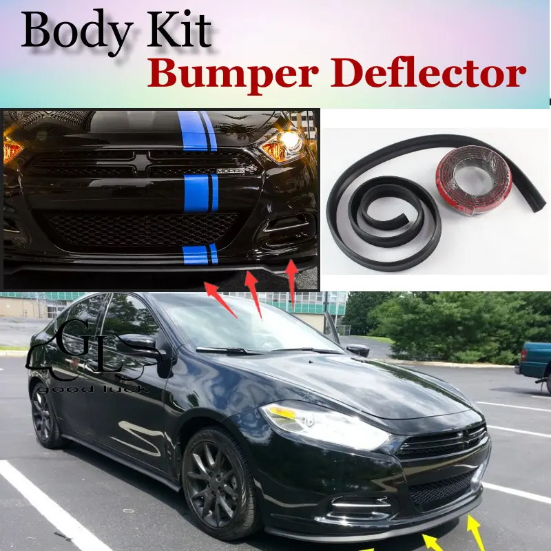 Bumper Lip Deflector Lips For Dodge Dart Front Spoiler Skirt For TopGear Friends to Car Tuning View / Body Kit / Strip