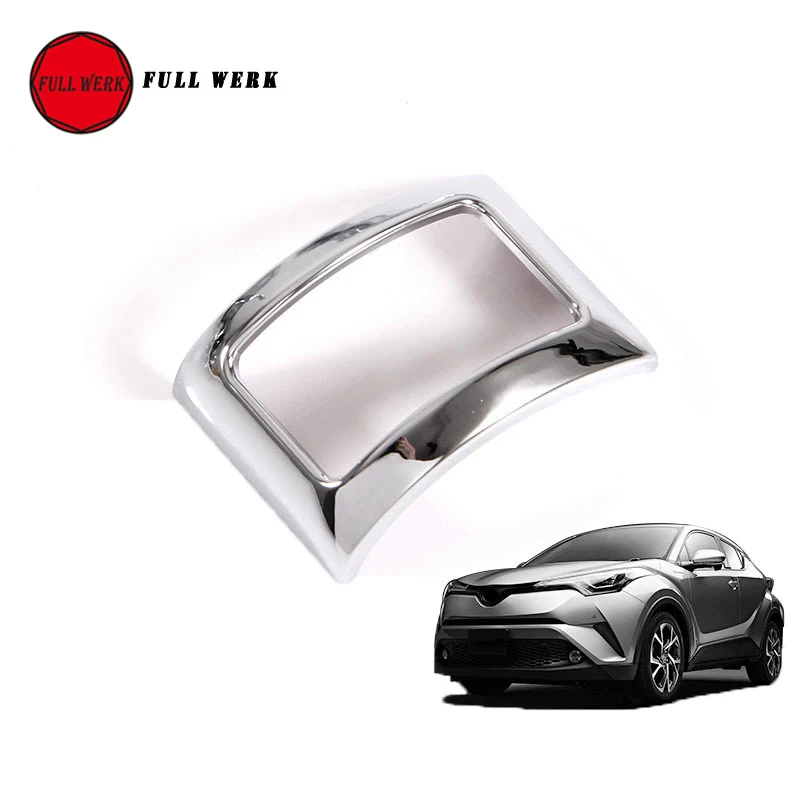 1 piece ABS Chrome Car Emergency Light Switch Button Cover Frame Trim Decoration for Toyota CHR C-HR 2017 2018 Accessories