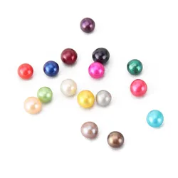 CLUCI 6-8 mm Akoya Pearl Bead for Women Jewelry Making Cultured Pearl Beads Women 16 Color Round Akoya Loose Pearl SZ005SB