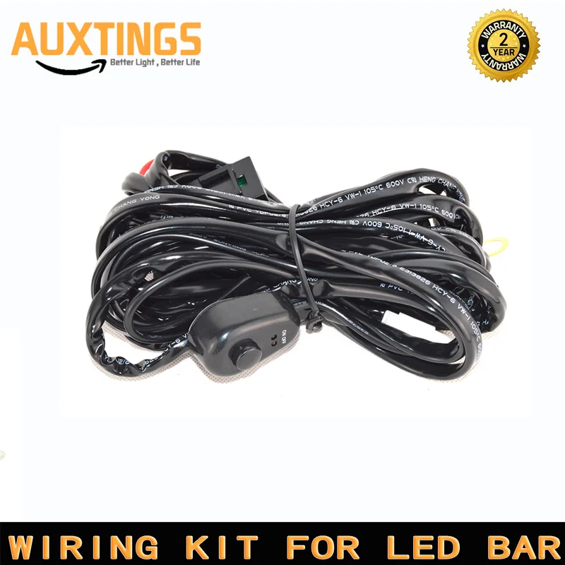 

FREE SHIPPING great electrical wiring waterproof Universal Car Wiring Harness Kit Loom for high power LED 4X4 Light Bar 12V