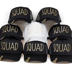 pineapple BRIDE SQUAD Baseball Caps Golden Print New Style Hats Women Wedding White Black Bachelor party Summer Lovers Hats