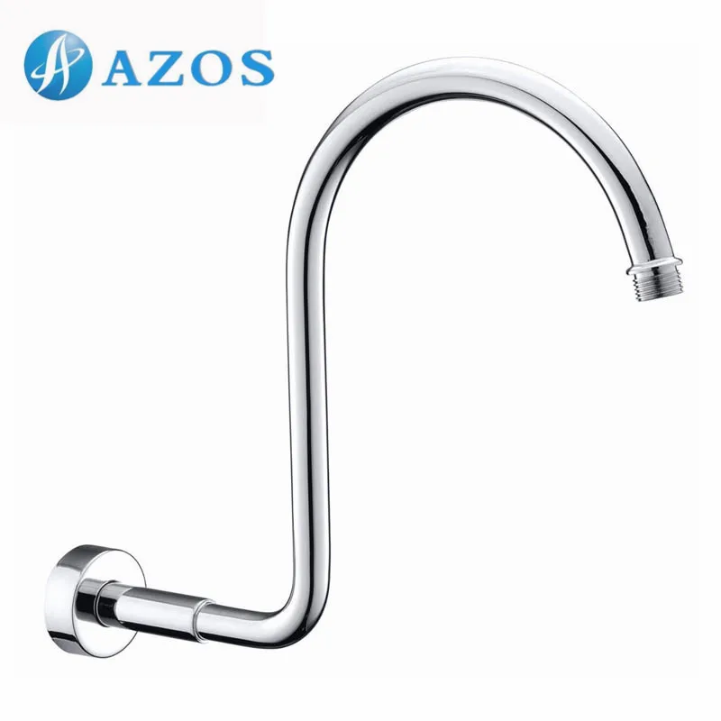 

Shower Arm with Flange,High Arc S-Shape Brass Overhead Shower Head Extension Replacement Pipe Arm Chrome