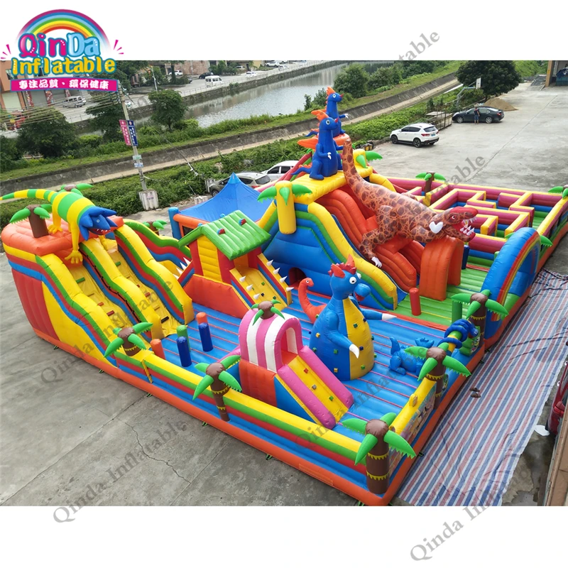 20*15m Large Bouncy Castle For Kids Inflatable Jumping Castle Bounce Fun City Free LOGO Printing Trampolines