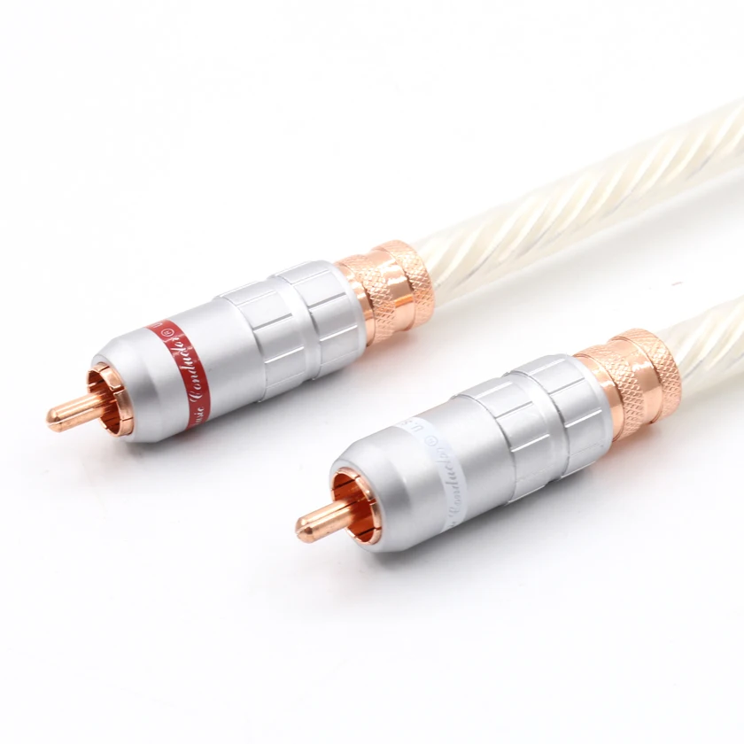 1Pair 1M Hi-End  Silver Plated RCA TO XLR Plug Audio Interconnect Cable