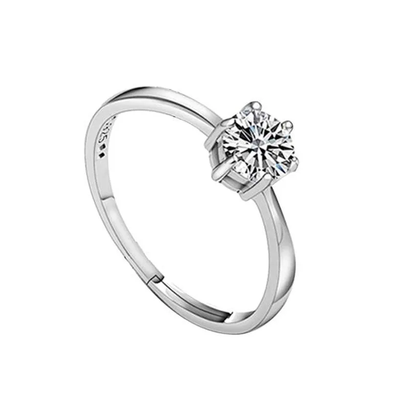 Korean Fashion Creative Rhinestone Claw Chain Zircon Ring Women\'s Wedding Ring Jewelry Accessories Wholesale Luxury Rings