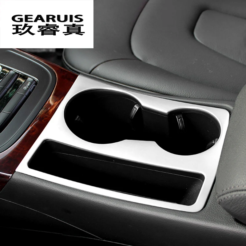 

Car Styling Interior sticker Water Cup Holder Panel Decoration Covers Stickers Trim for Audi A4 B8 A5 RHD LHD Auto Accessories
